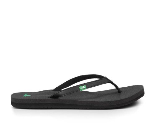 Sanuk Womens Yoga Joy Black Sandals | AIXYEN243